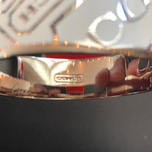 Coach stainless and white enamel bangle bracelet - Picture 5 of 6